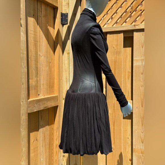 🆕 RAT & BOA 🧿 NWOT Lui Sheer Mesh Long Sleeve Mini Dress, Black - Sz XXS - Picture 7 of 14